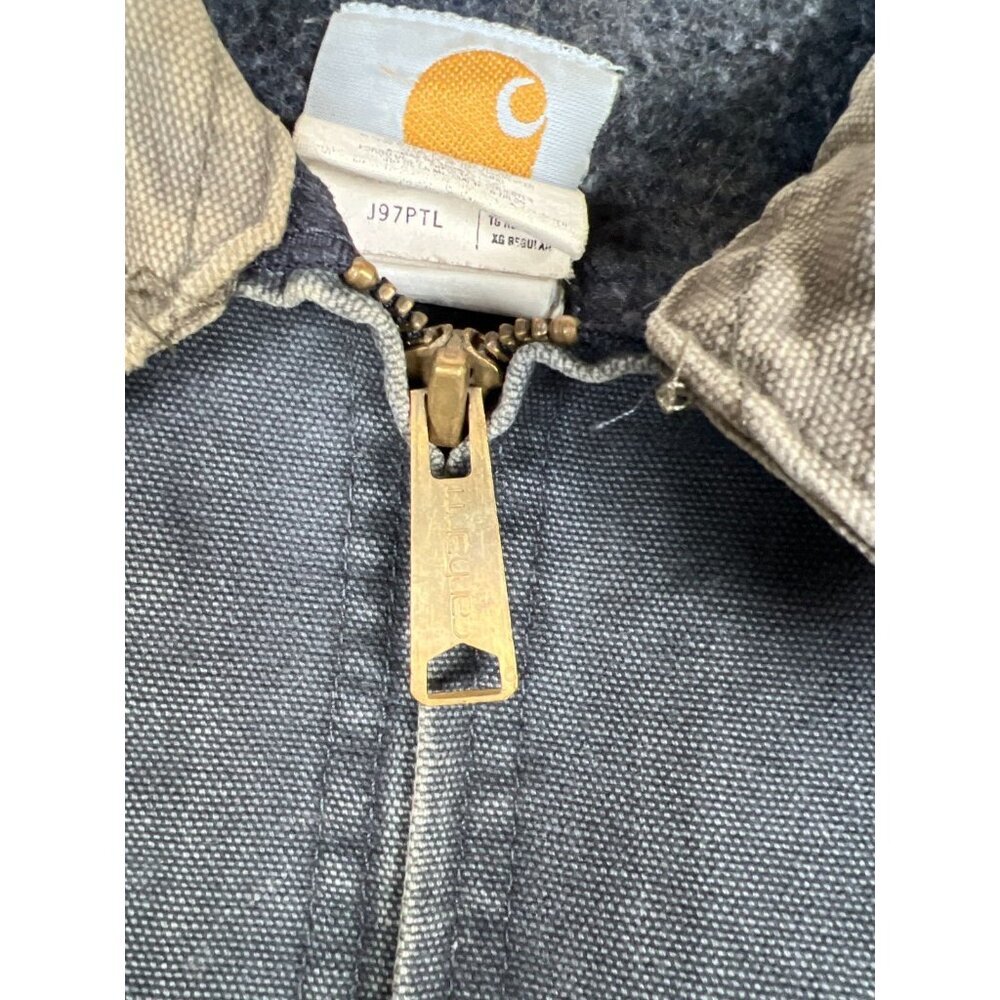 Carhartt Mens L Petrol Blue Detroit Jacket Made in USA Blanket Lined J97 PTL - Picture 4 of 12